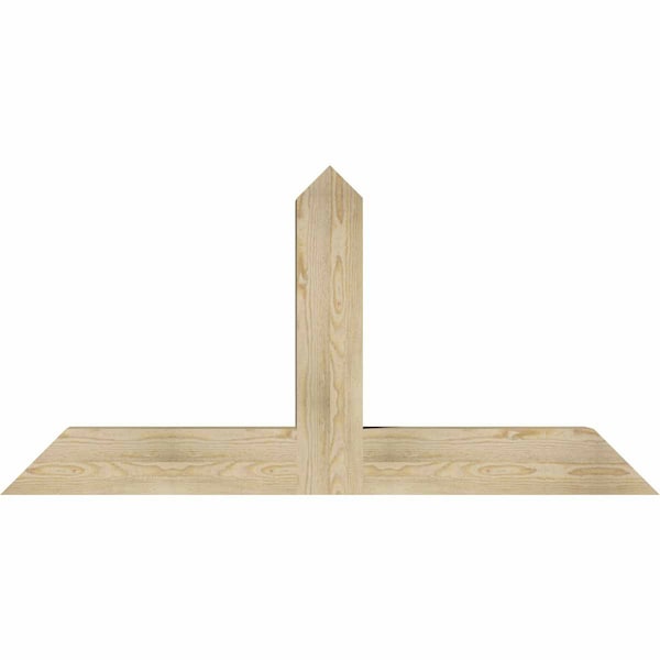 Ekena Millwork Portland Rough Sawn Timber Gable Bracket, Douglas Fir, 60"W x 30"H x 6"D x 6"F, 12/12 Pitch GBW060X30X0606POR00RDF - main